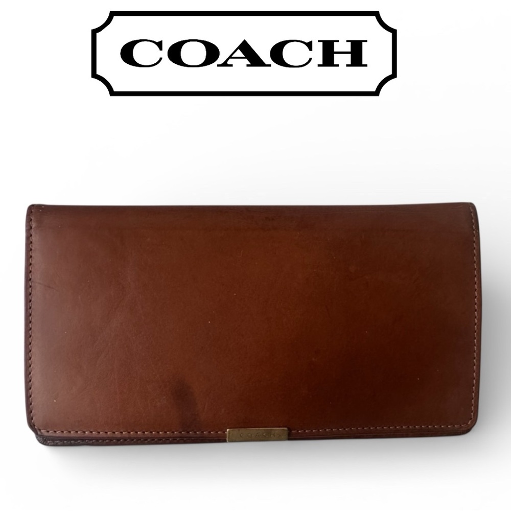 Rare Vintage Coach Leather Checkbook Cover